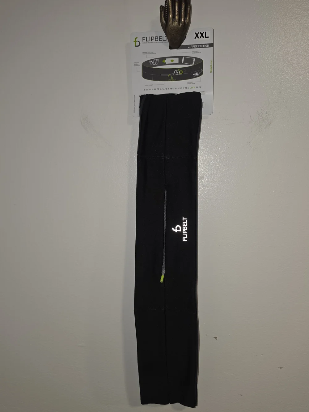NWT FlipBelt Zipper Edition Running Active Waist Belt - Black (XXL)